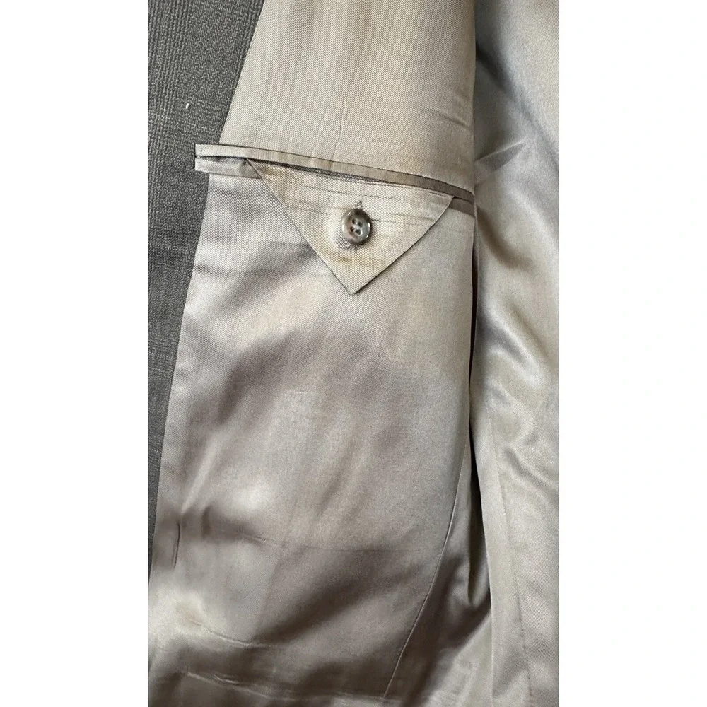 EVAN PICONE International  Men's Brown Windowpane Wool Blazer‎ 40L